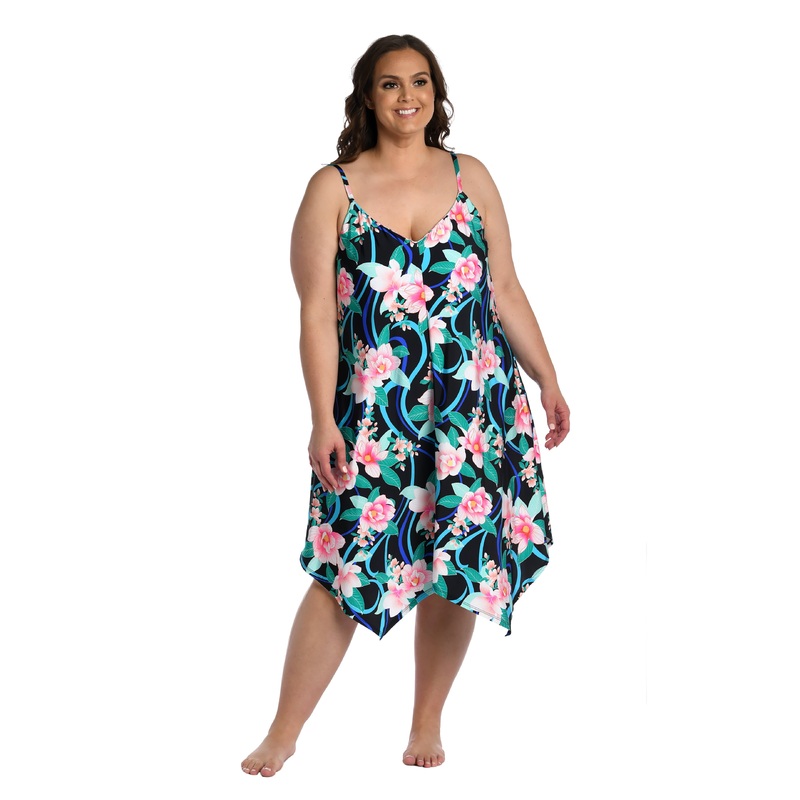 Nightfall Blooms Scarf Hem Dress (Final Sale)