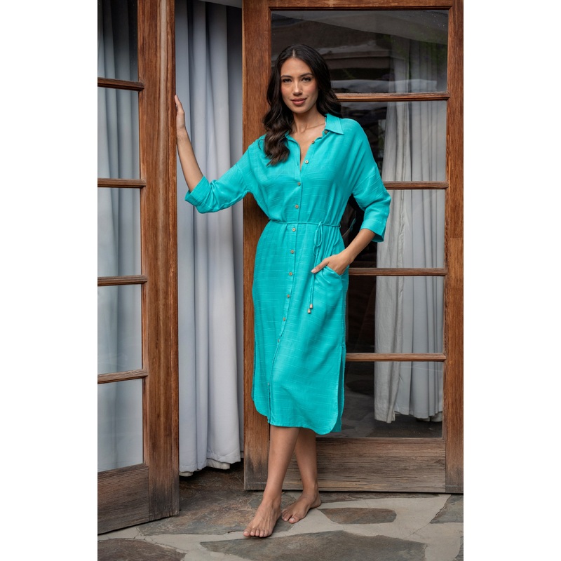 Sea Cove Covers Button Up Shirt Dress