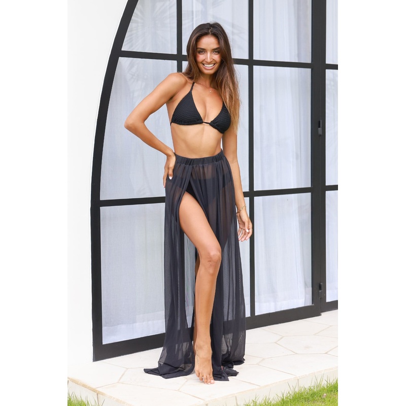 Chrissy Split Skirt – Black