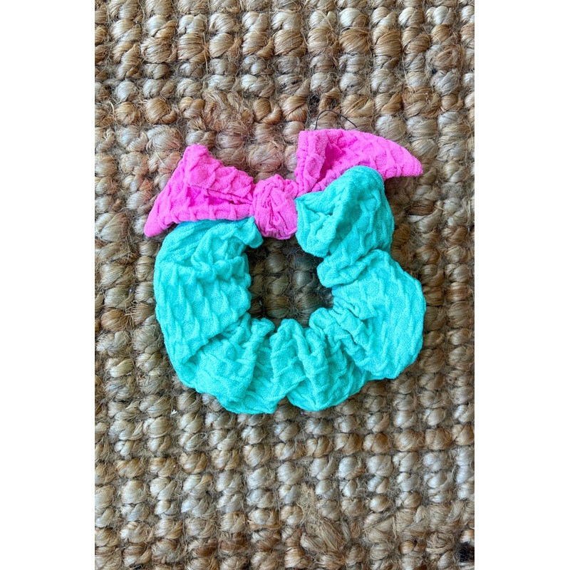 Mini Mimi Scrunchie – Iced Aqua