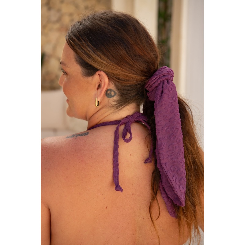 Carmen Accessory  – Textured Leopard Grape