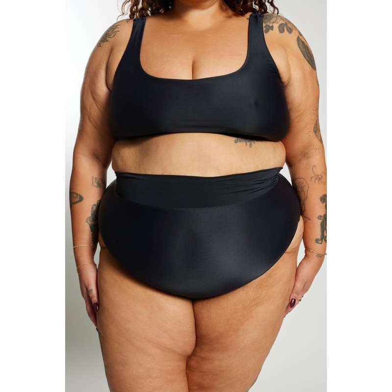 Ginger Bikini Bottom Curve – Black on Black