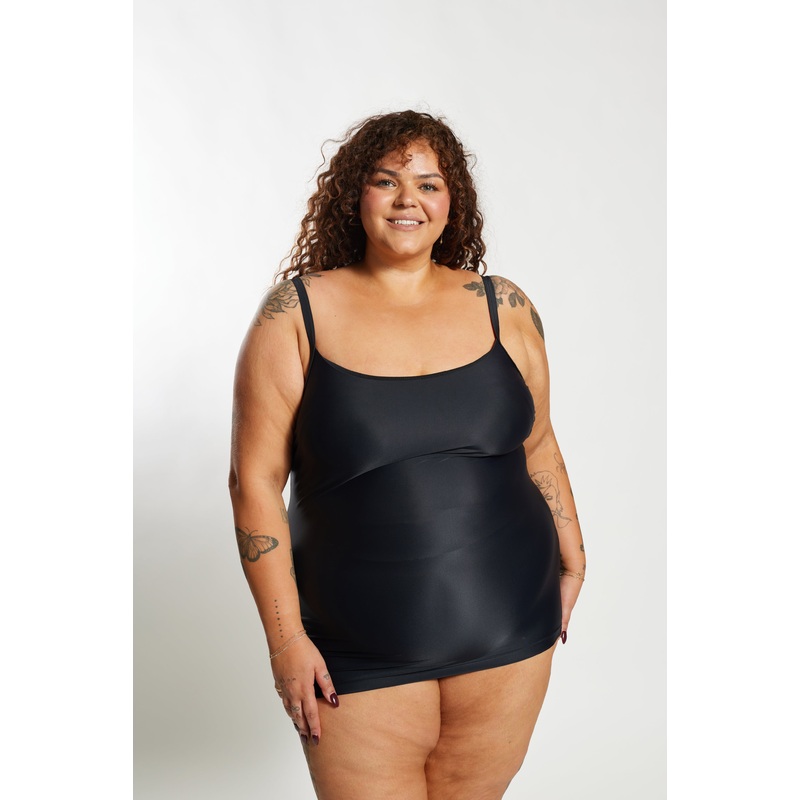 Giselle Tankini Top Curve – Black on Black