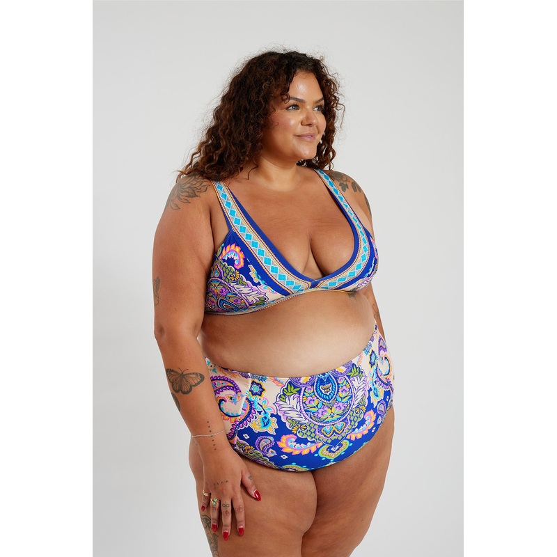 Penelope Bikini Bottom Curve – Peacock Swirls