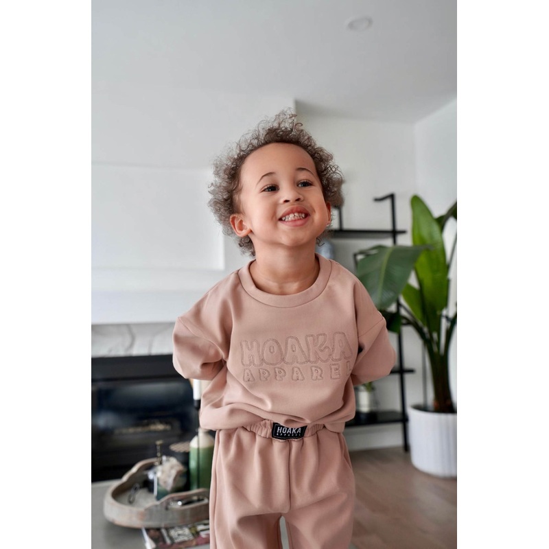 Nude Comfy Crew Neck Sweatshirt For Baby & Kids