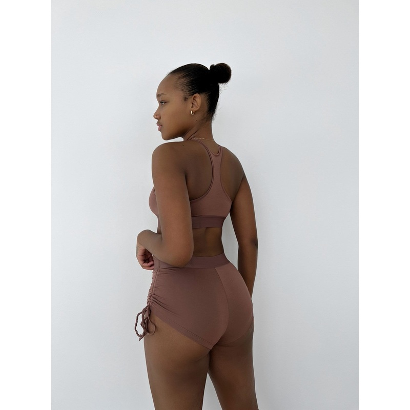 Brown Shorties With Lace