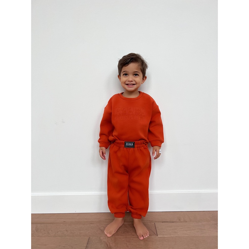 Burnt Orange Comfy Joggers For Baby & Kids