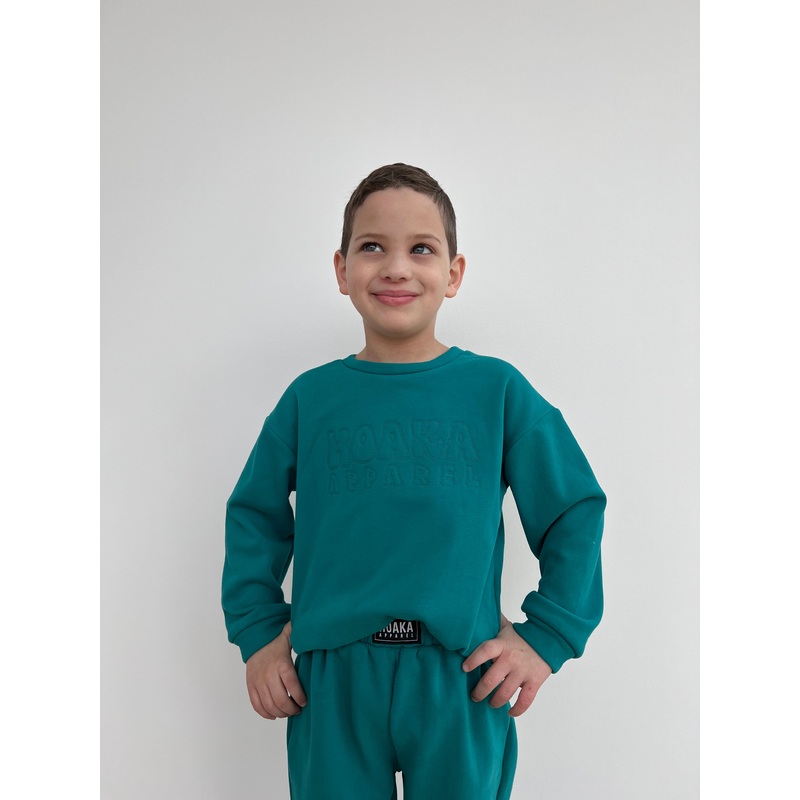 Emerald Comfy Crew Neck Sweatshirt For Baby & Kids