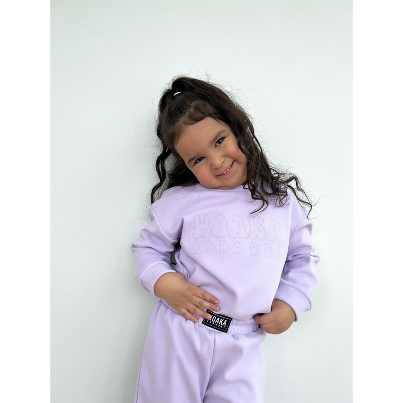 Lilac Comfy Crew Neck Sweatshirt For Baby & Kids