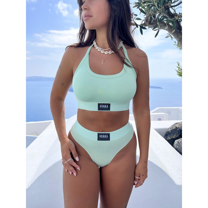 Pistachio Neck Top – Final Sale
