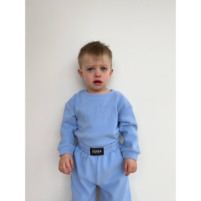 Shady Blue Comfy Crew Neck Sweatshirt For Baby & Kids