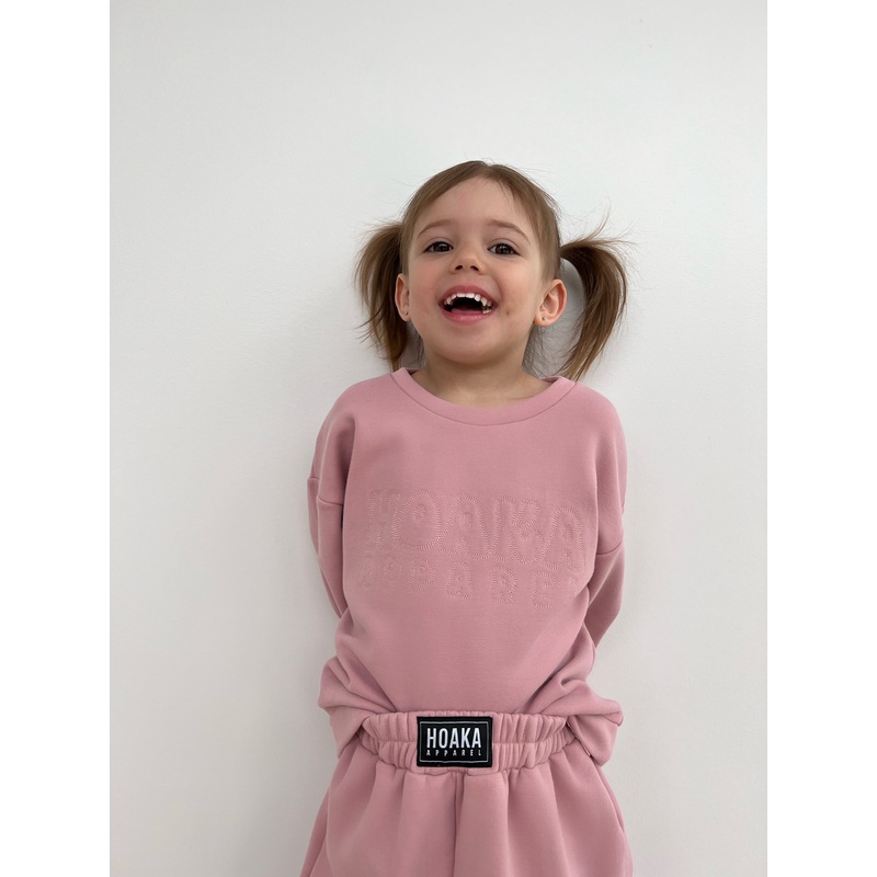 Shady Pink Comfy Crew Neck Sweatshirt For Baby & Kids