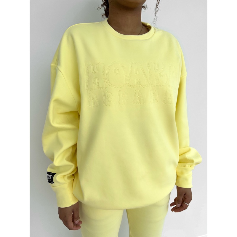Yellow Comfy Crew Neck Sweatshirt