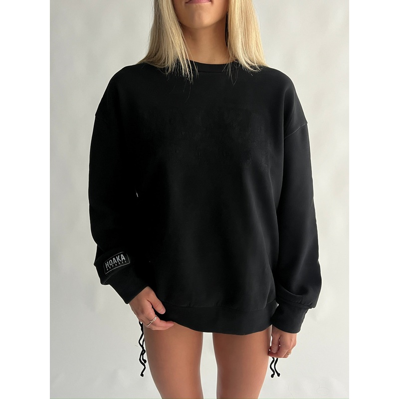 Black Comfy Crew Neck Sweatshirt