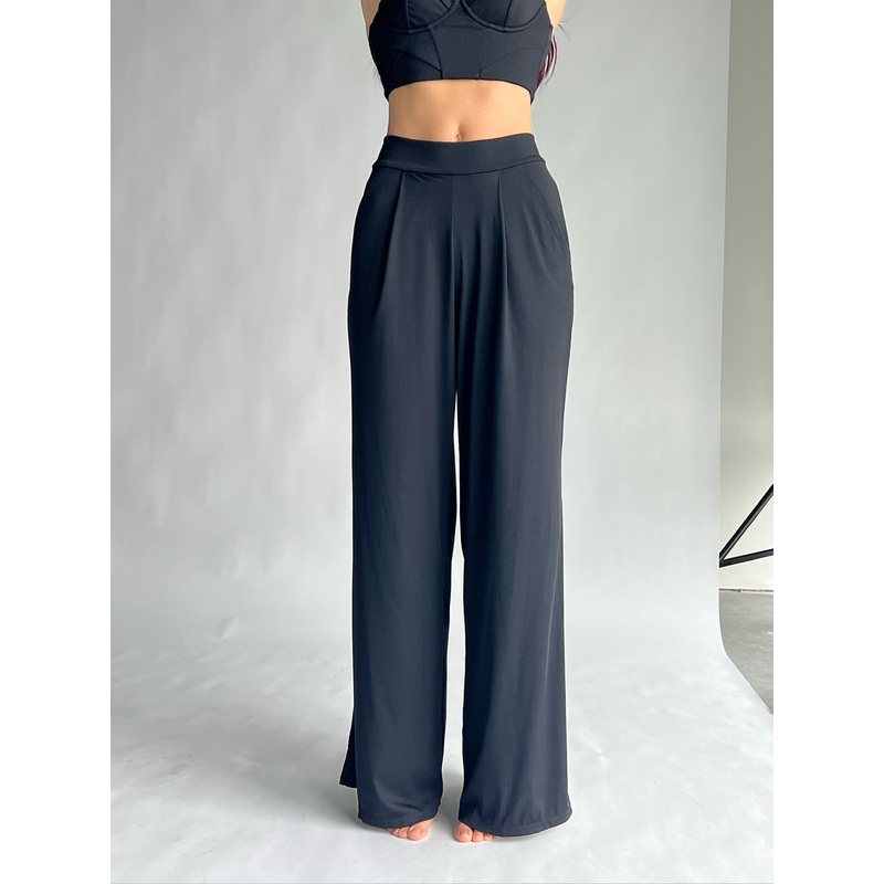 Black Lined Pants