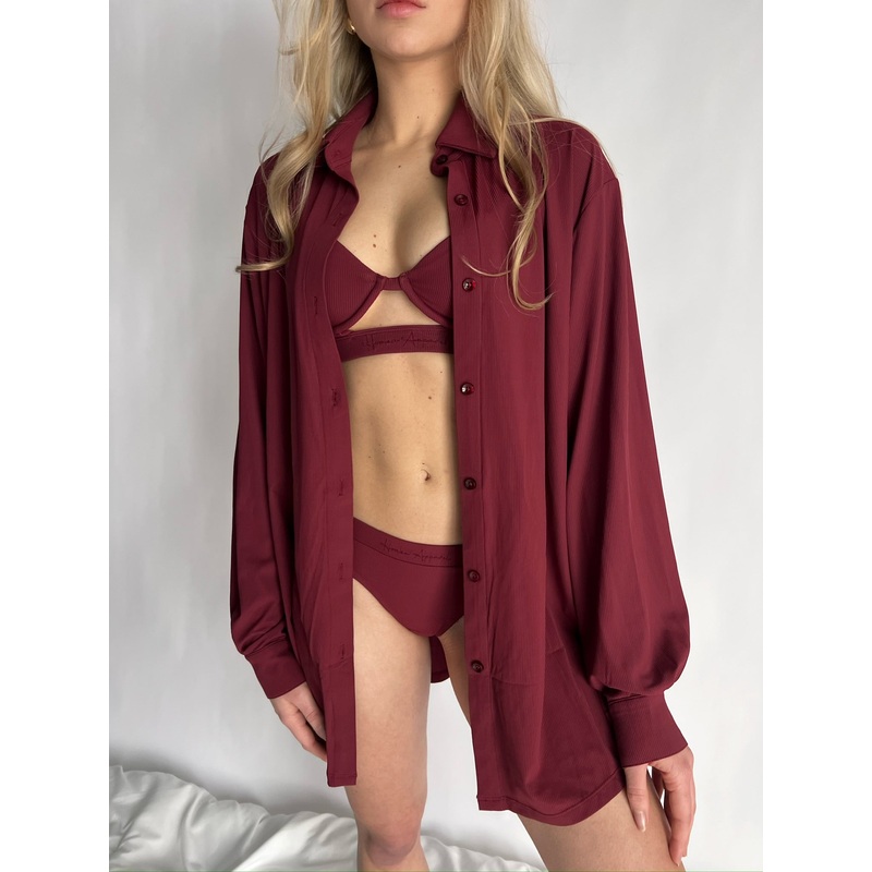 Burgundy Lined Chemise