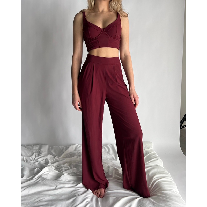 Burgundy Lined Pants