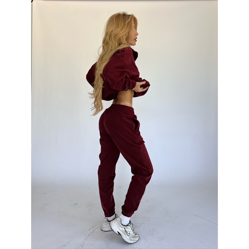 Dark Red Comfy Joggers