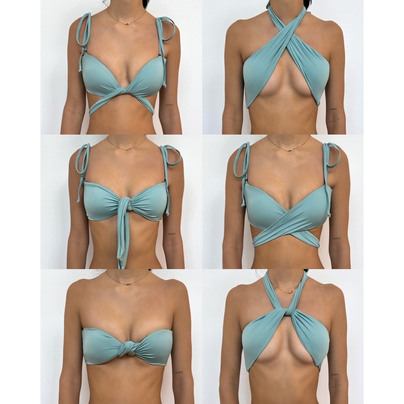 Selene Sage Blue Convertible Ecohoaka Tops