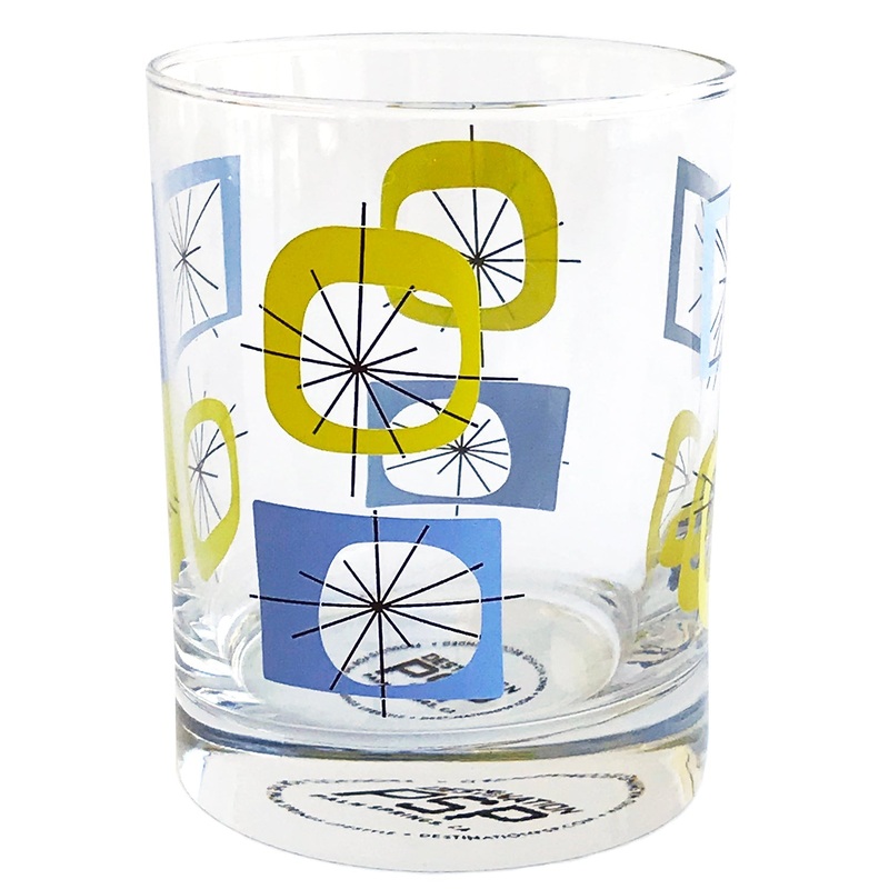 Atomic Old Fashioned Glass – Blue Green