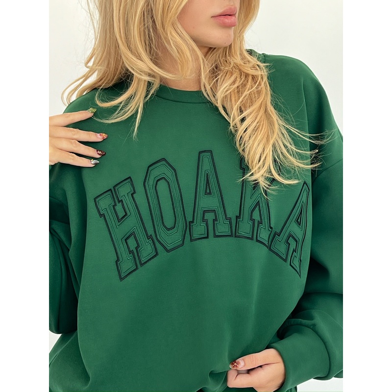 Dark Green Comfy Vintage Crewneck Sweatshirt