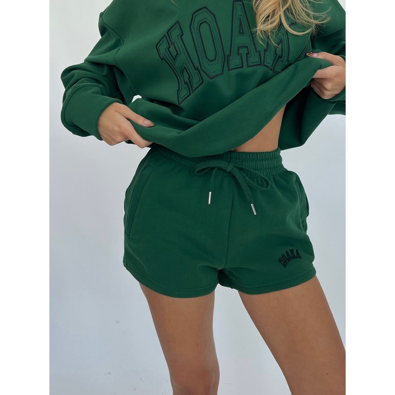Dark Green Comfy Vintage Sporty Shorts