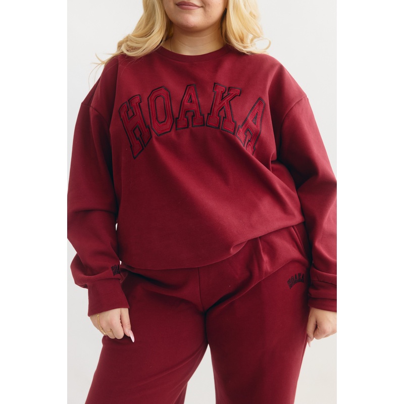 Dark Red Comfy Vintage Crewneck Sweatshirt