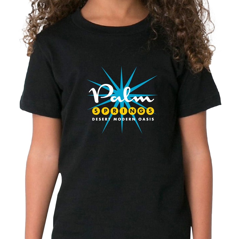 Kids Unisex T-shirt – Palm Springs Starburst – Black