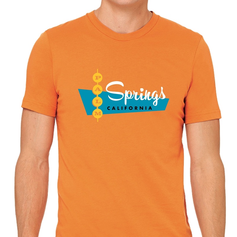 Palm Springs Retro Diner Design Unisex T-shirt – Orange