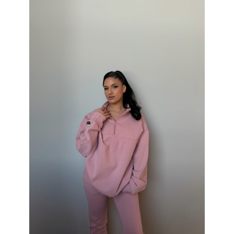 Shady Pink Comfy Zip-up Sweatshirt
