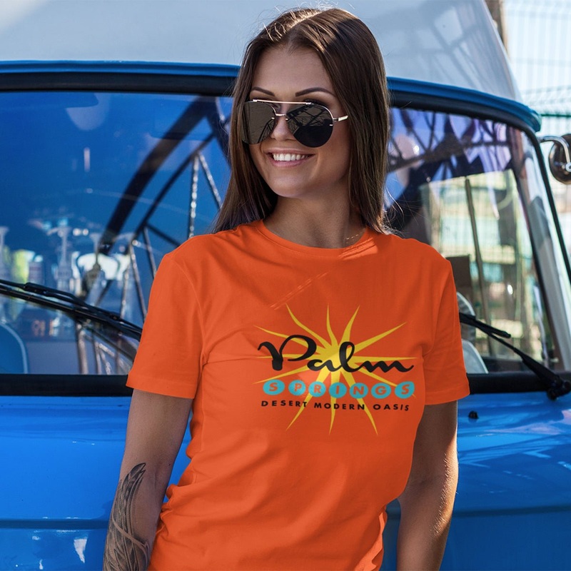 Unisex T-shirt – Palm Springs Starburst – Orange