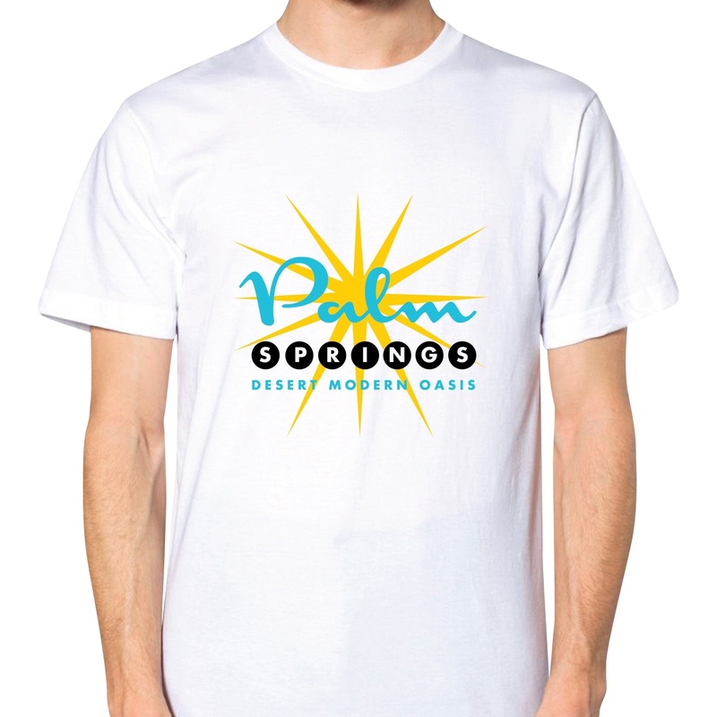 Unisex T-Shirt – Palm Springs Starburst – White