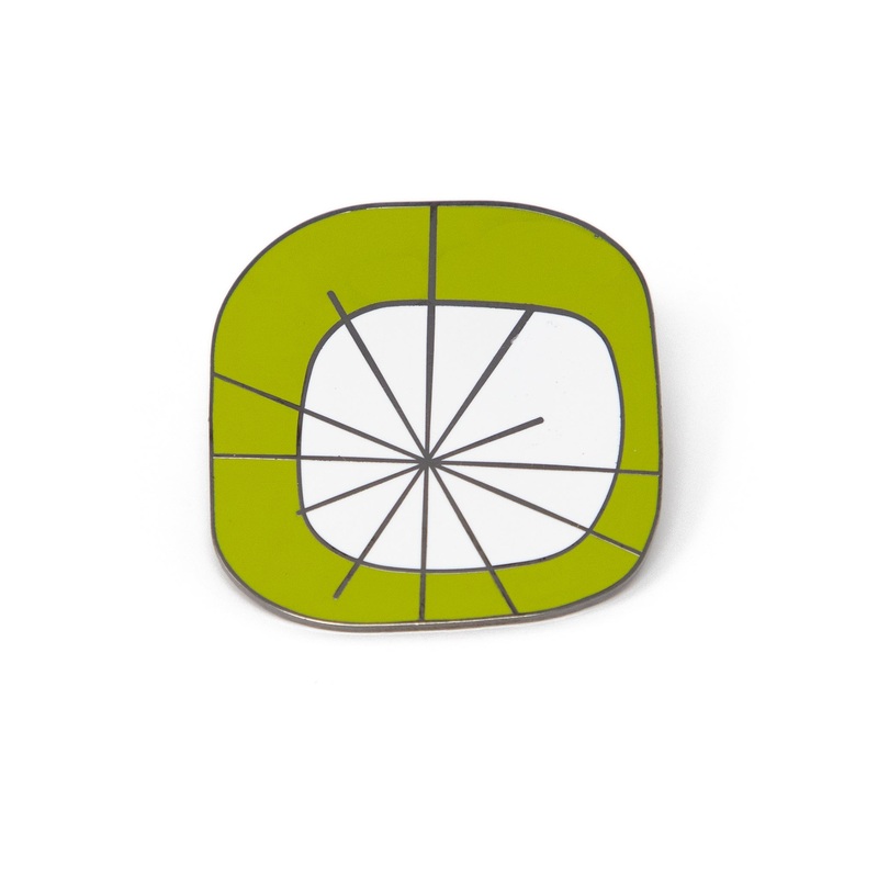 Atomic Green Cloisonne Pin