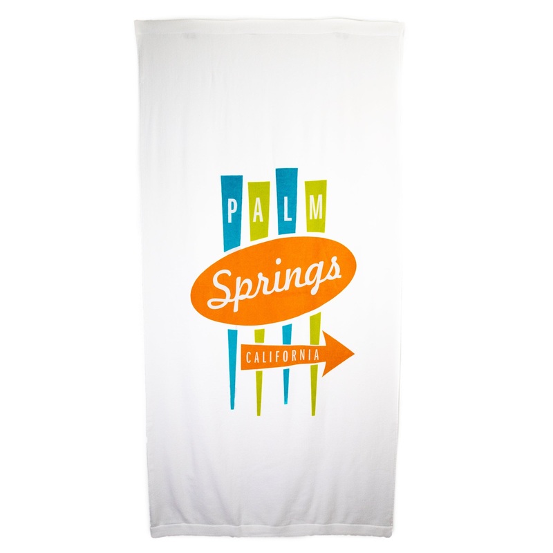 Desert Modern Oasis Pool Towel – Sign White