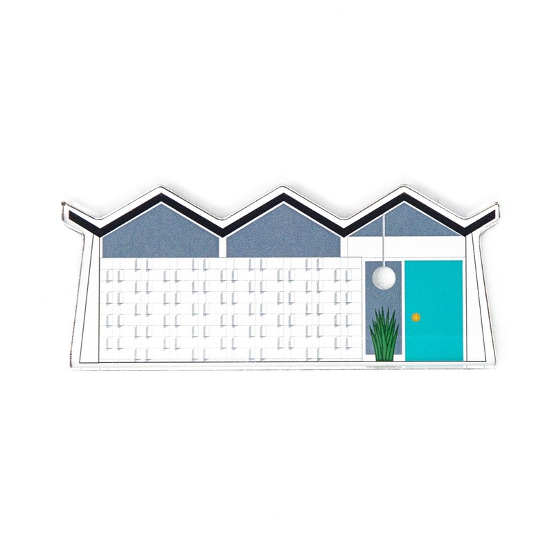 Folded Plate Roof House Acrylic Magnet