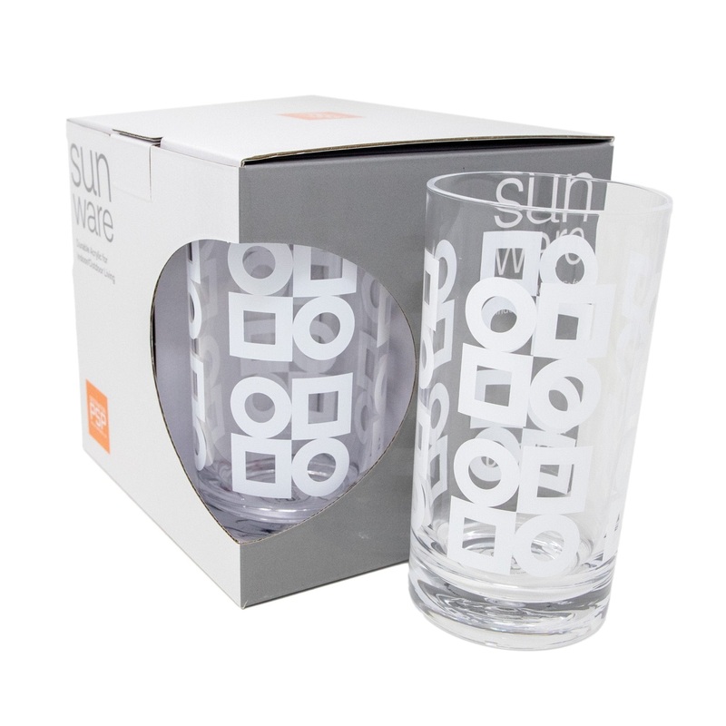 Modernista Acrylic Tumbler, Set of 4 – White