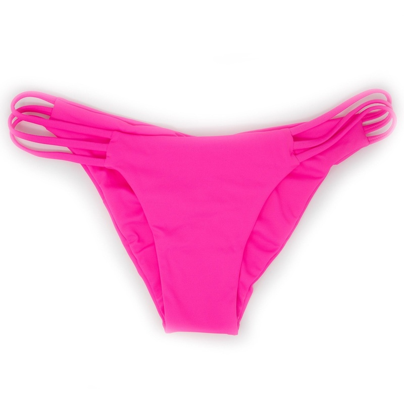 Seaweeds Famous Pink Strappy Modest Coverage Bottom