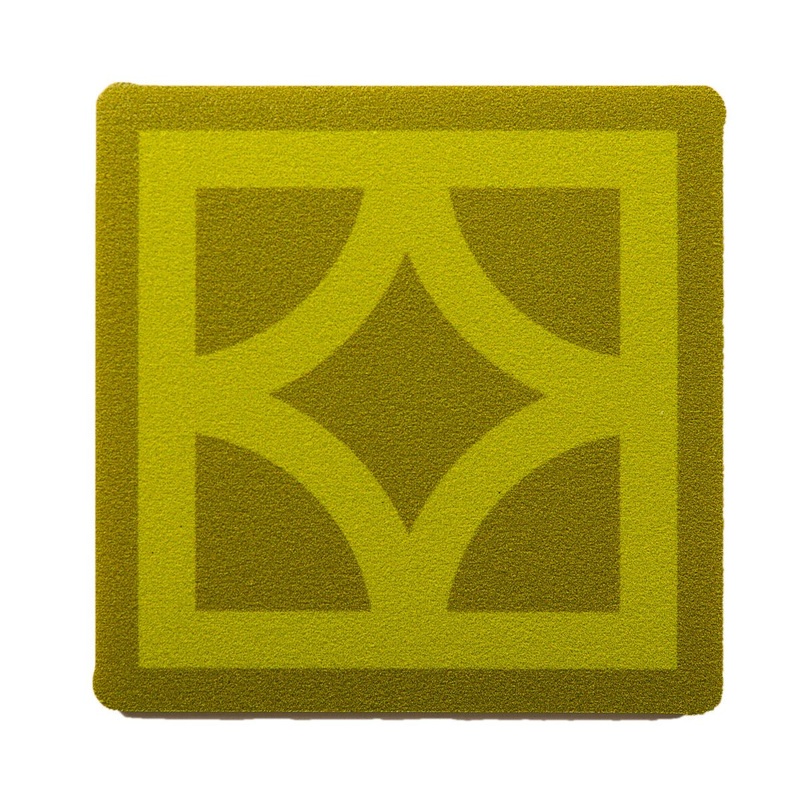 Sunmor Square Vinyl Coaster Set of 8 – Green