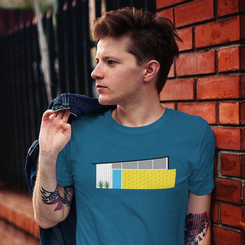 Unisex T-shirt – Midcentury Wedge Roof House
