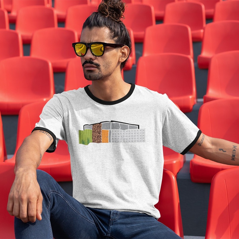 Unisex T-shirt – Twin Palms House – White Ringer Tee