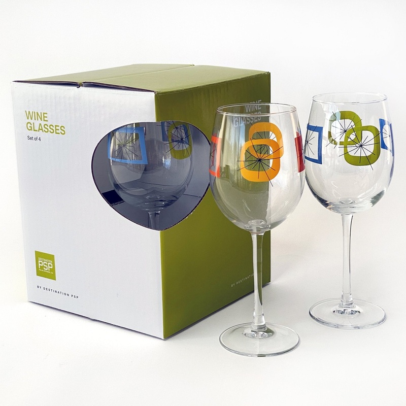Atomic Design Wine Glasses Mixed -Set of 4