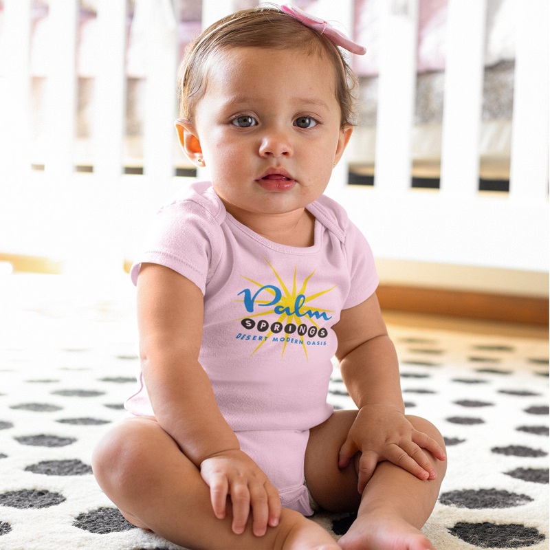 Baby Onesie – Palm Springs Starburst –  Pink