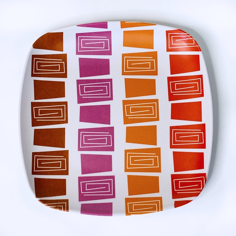 Bamboo Salad Plates – Tiki Design – Set of 4