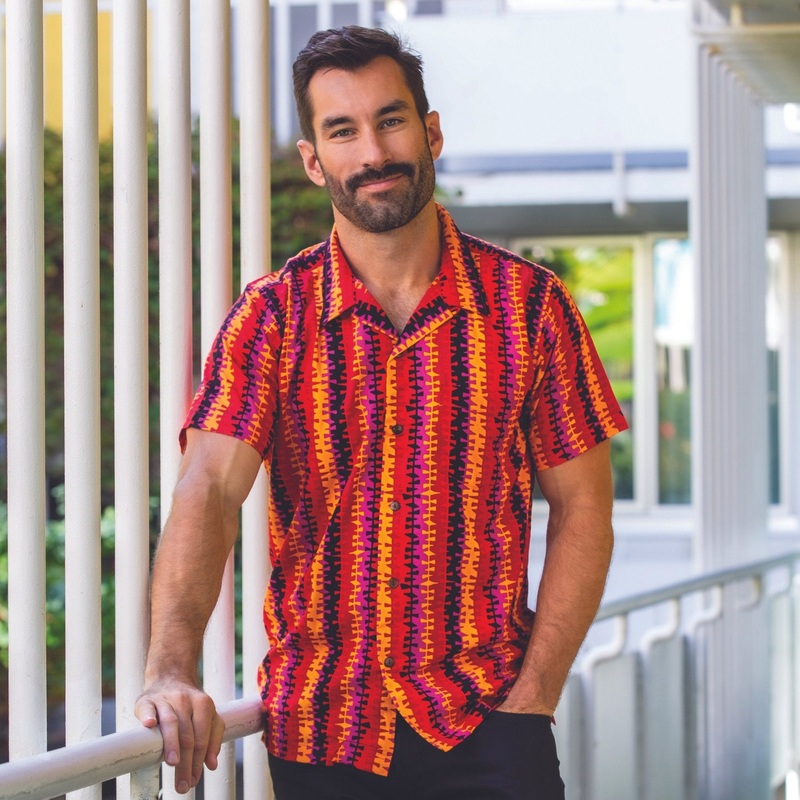 Button Front Mod Shirt – Conga Red