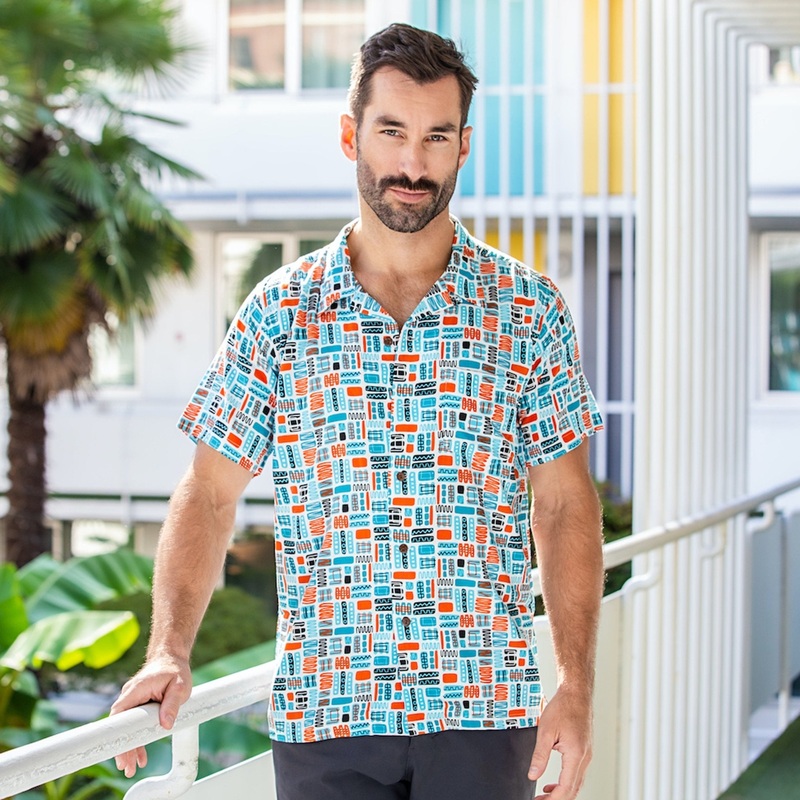 Button Front Mod Shirt – Mambo Aqua