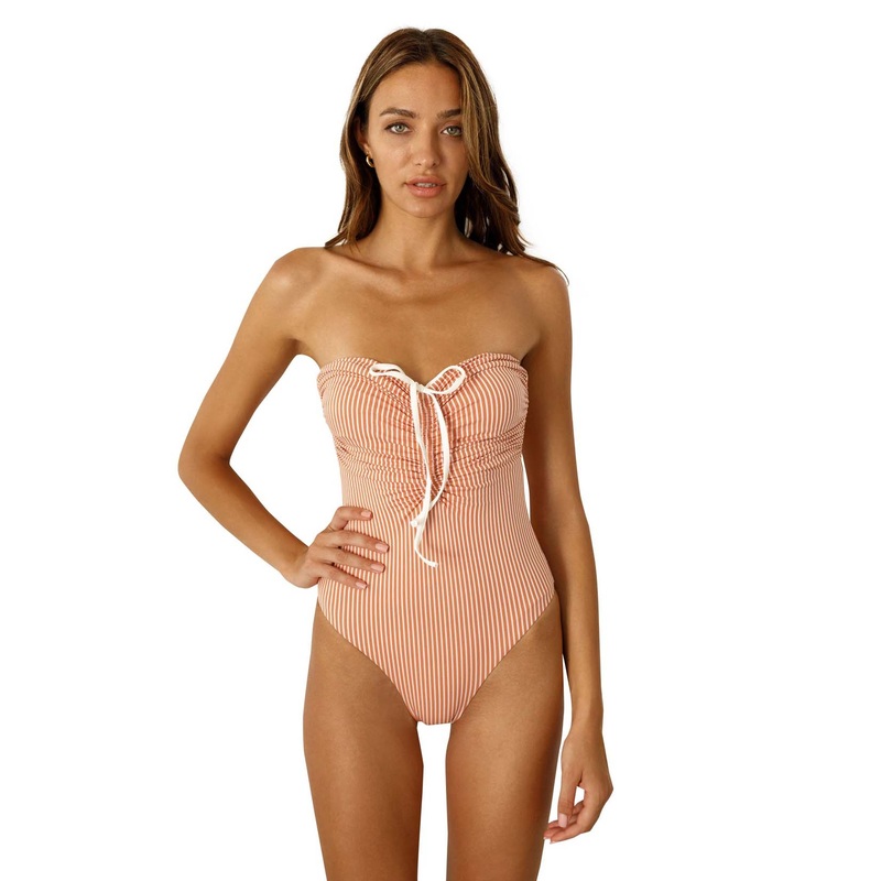 KYA Reversible Kyra One Piece- Amber Stripe / Shell