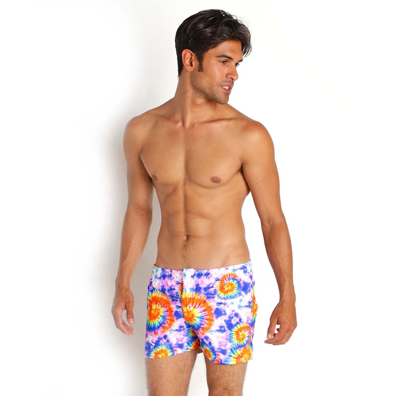 LASC Malibu Swim Shorts – Tie Dye Spirals
