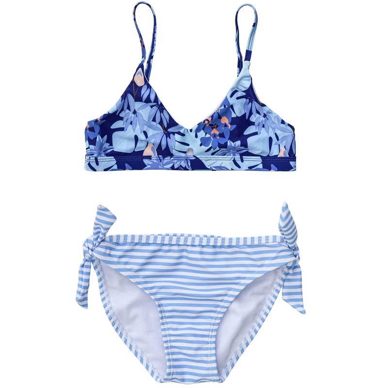Mango Tango Sustainable Stripe Keyhole Bikini