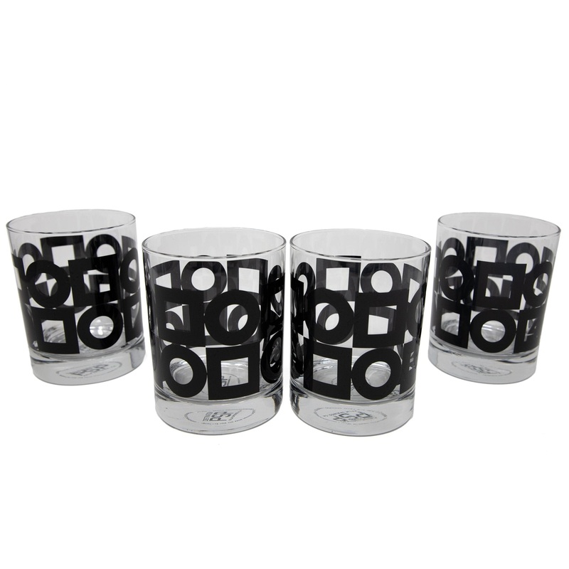 Modernista Old Fashioned Glasses Set of 4 – Black