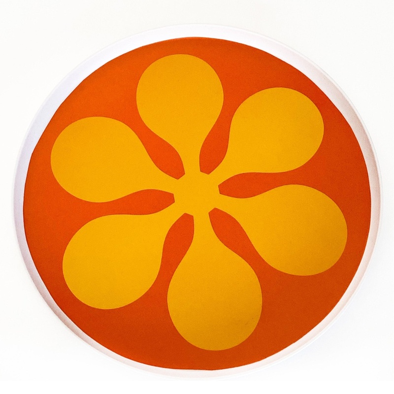 Modfest Melamine Dinner Plates – Orange – Set of 4